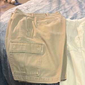 Men's Beige Cargo Shorts